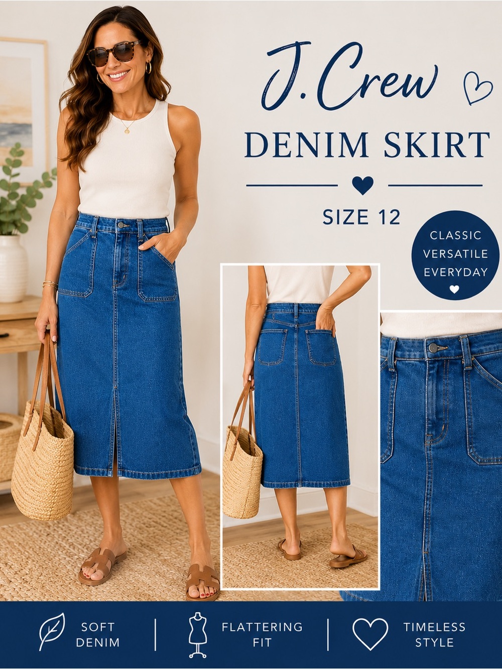 J Crew denim skirt